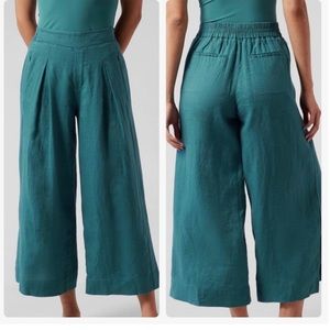 Athleta Playa Linen wide leg crop pants